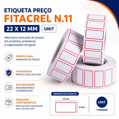 Etiqueta Preco Fitacrel N.11 22X12 Mm Unit (63878)