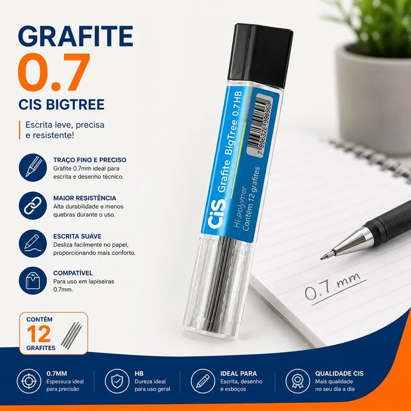 Grafite 0.7 Big Tree 12 Minas 2B (10616)