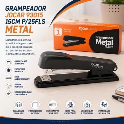 Grampeador Jocar 93015 15CM P/25FLS Metal (82842)