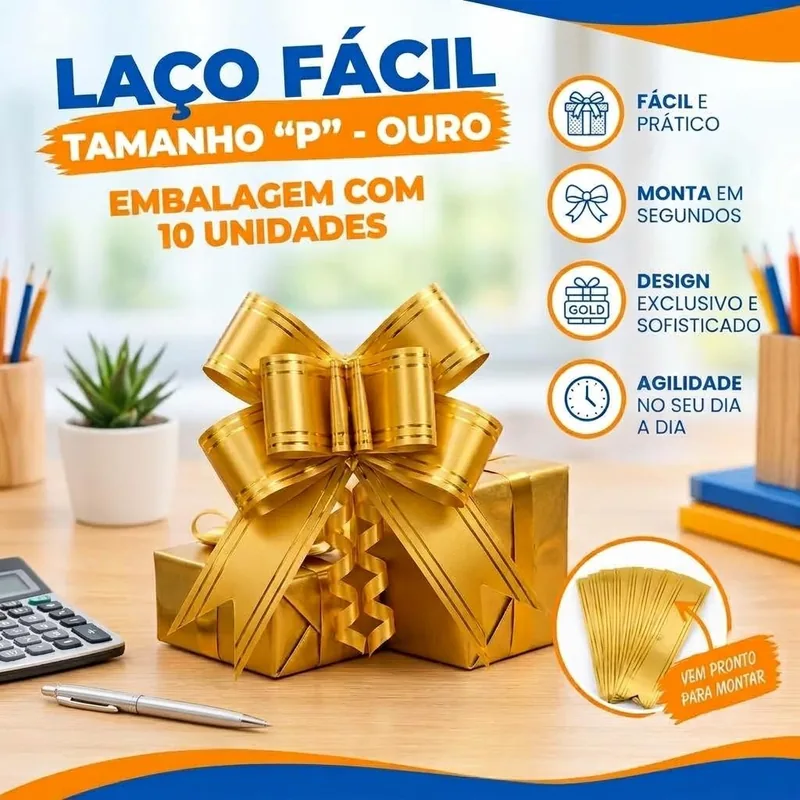 Laco Facil "p" 11X210MM C/10 Ouro Best