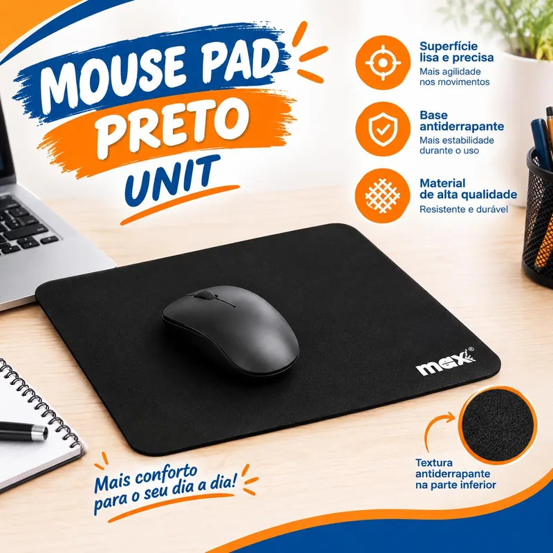Mouse Pad Maxprint Preto Unit (83429)