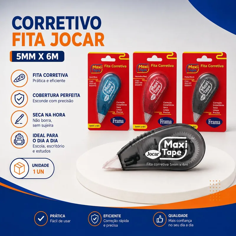 Corretivo Fita Jocar 5MM X 6M (157443)