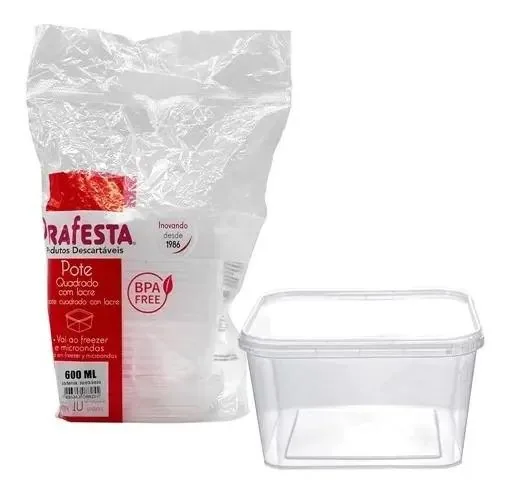 Pote 0600 Ml (prafesta) Quad. C\lacre (ref 8825) C/10
