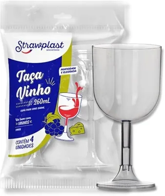 Taca Cristal 260 Ml (vinho) Straw 332 C/4