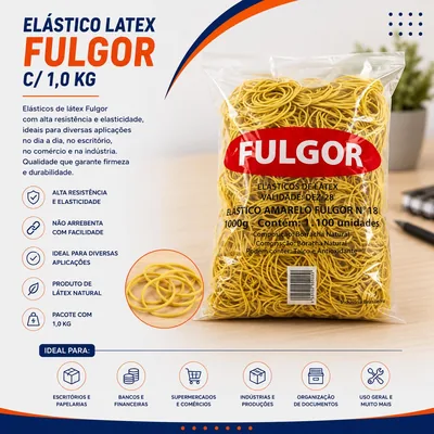 Elastico Latex Fulgor c/ 1,0 Kg (COD.46346/1457)