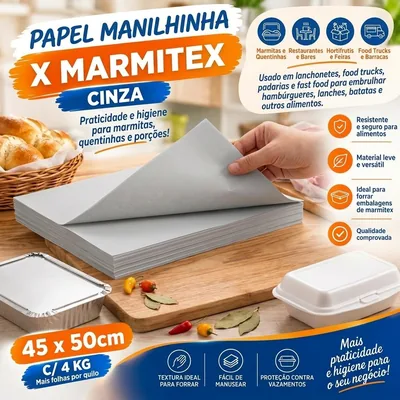 Papel Manilhinha X Marmitex 45X50 C/4K