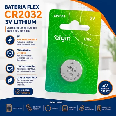 Bateria Flex CR2032 3V Lithium (83602)
