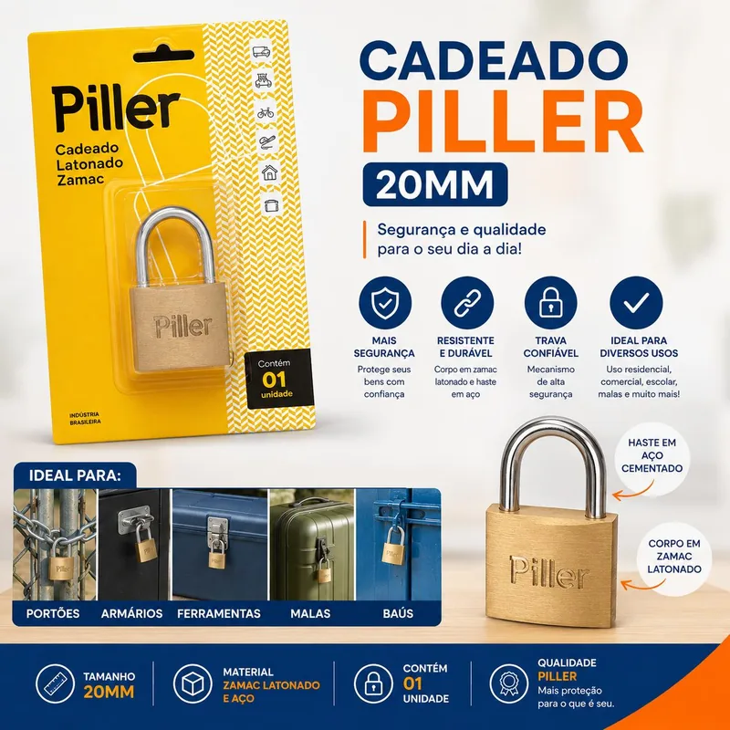 Cadeado Piller 20MM (132583)