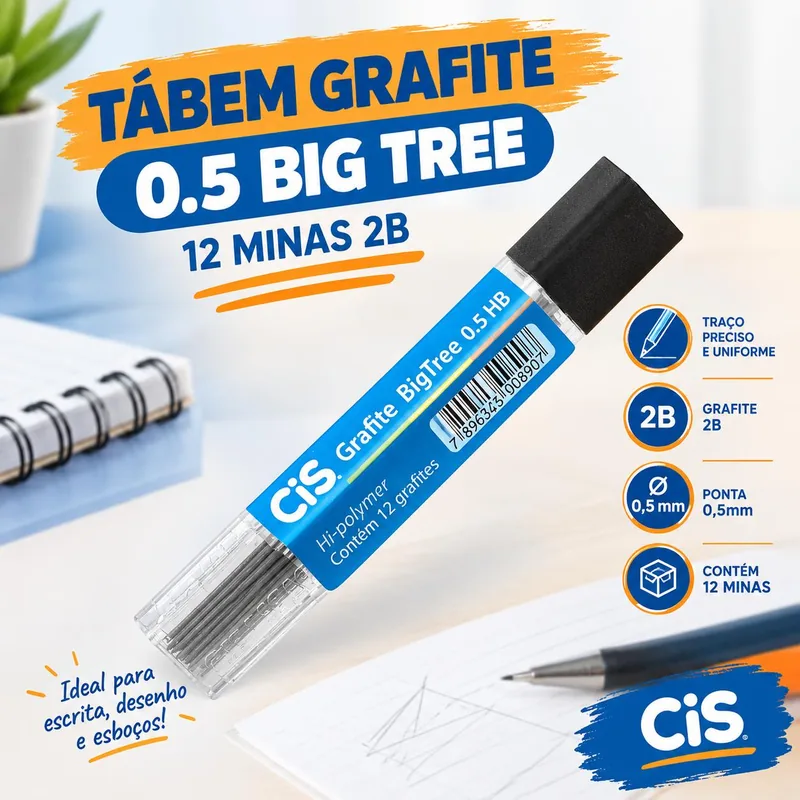 Grafite 0.5 Big Tree 12 Minas 2B