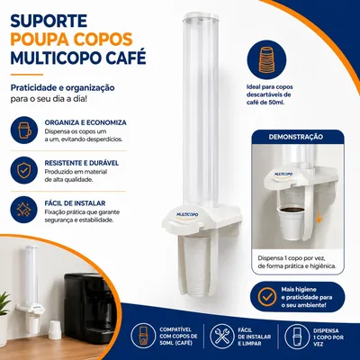 Suporte - Poupa Copos- Multicopo Cafe Un