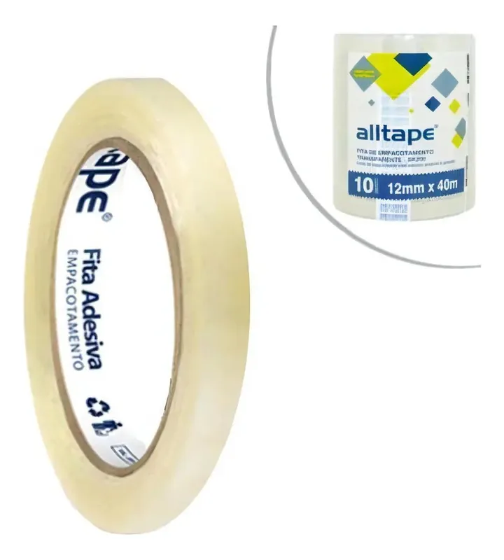 Fita Ades. Transp. 12MMX40MT Alltape Un