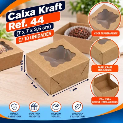 Caixa Kraft REF.44 (7X7X3,5) C/10