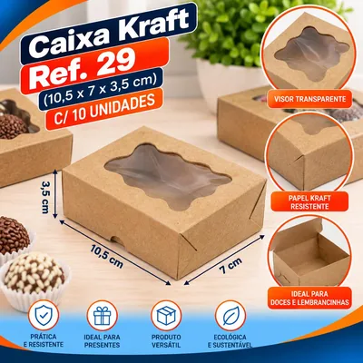 Caixa Kraft REF.29 (10,5X7X3,5) C/10