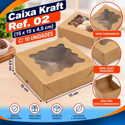 Caixa Kraft REF.02 (15X15X4,5) C/10