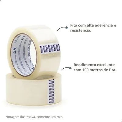 Fita Ades. TRANSP.45MMX100MT. Alltape Un