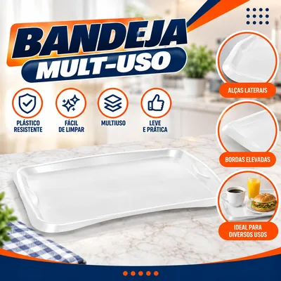 Bandeja Mult-uso Branca Jaguar Ref: 1562