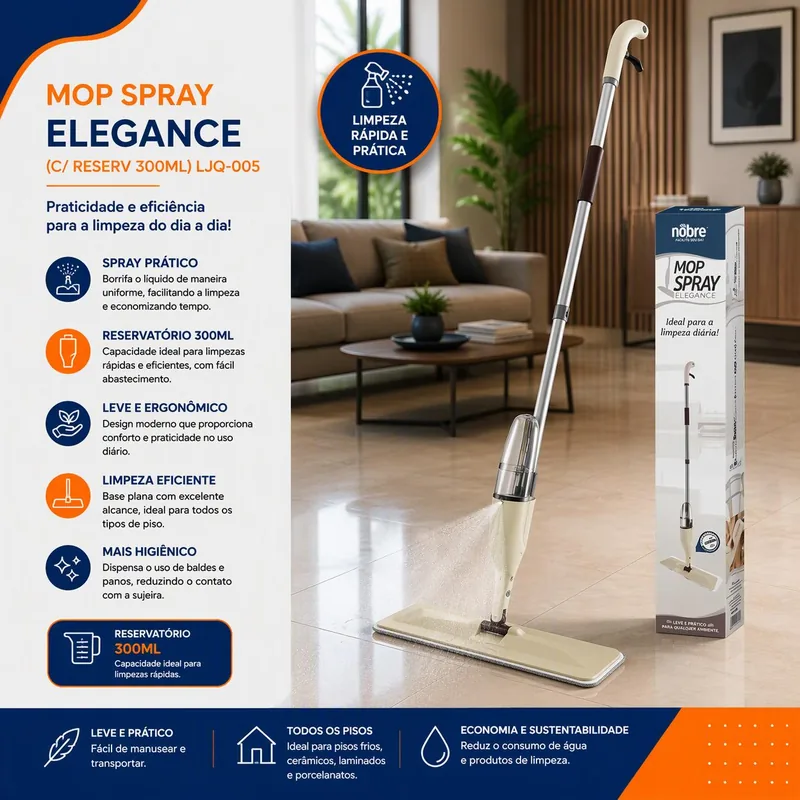 Mop Spray Elegance (c/ Reserv 300ML) LJQ-005 (38918) Un