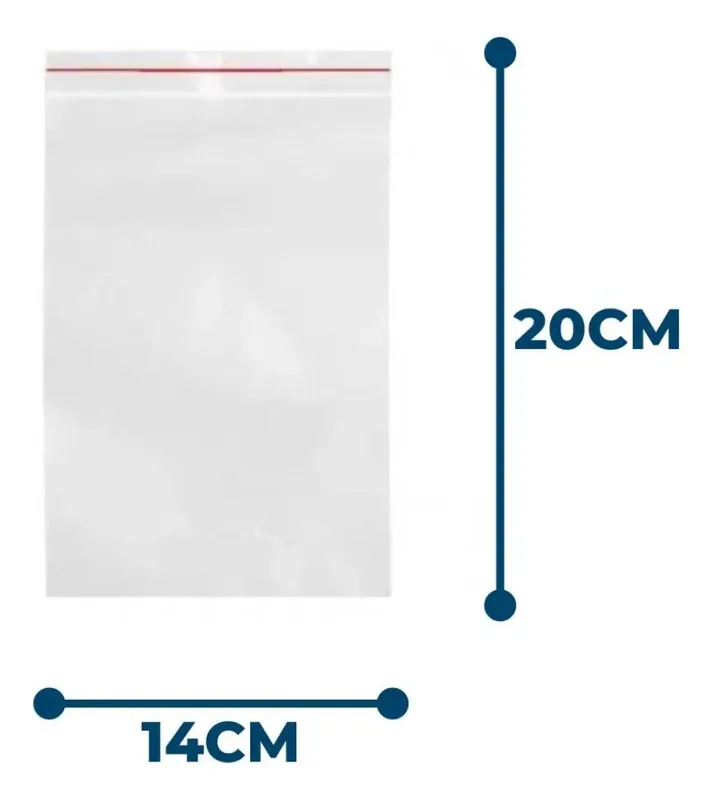 Saco Plastico (zip) N 07 14X20X0,08 C/100